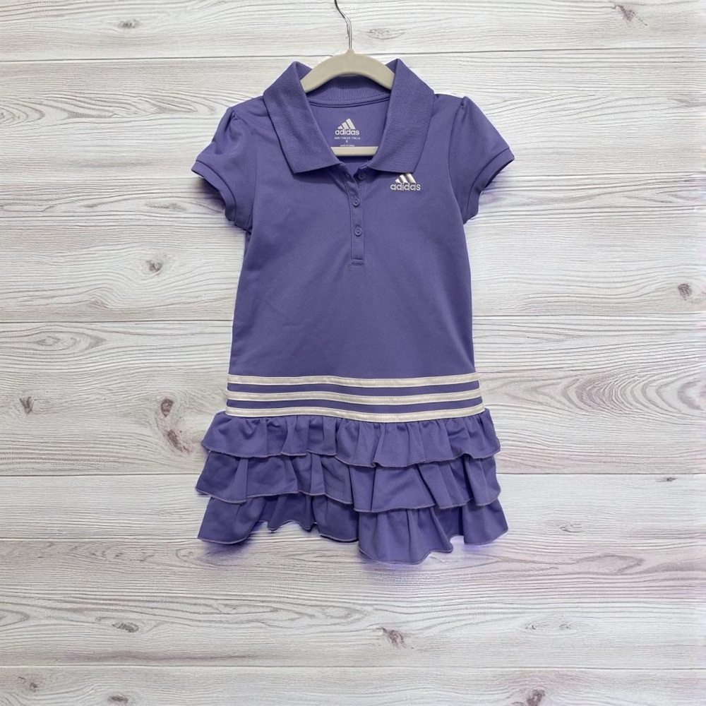 Adidas Lavender Ruffle Polo Dress size 4T